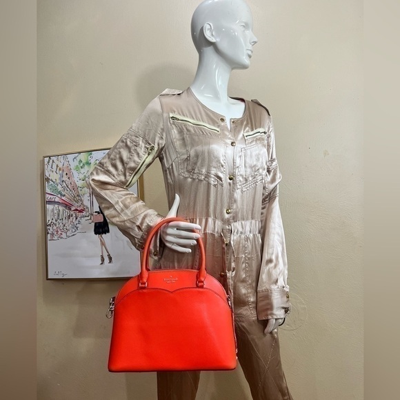 KATE SPADE Payton Medium Dome Satchel in Coral. Nwt Perfect Spring bag - Picture 3 of 13